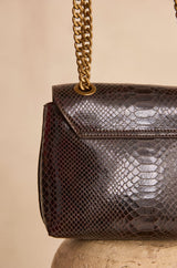 LEON MINI CHOCOLATE LEATHER BAG