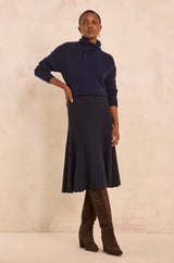 ELISA KNIT NAVY SKIRT