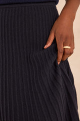 ELISA KNIT NAVY SKIRT
