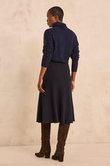 ELISA KNIT NAVY SKIRT