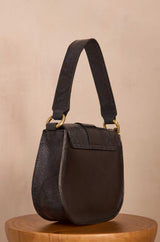 VALENTIN BLACK LEATHER BAG