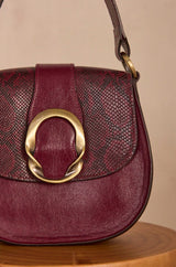 VALENTIN BURGUNDY LEATHER BAG