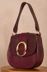 VALENTIN BURGUNDY LEATHER BAG