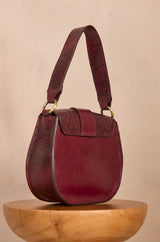 VALENTIN BURGUNDY LEATHER BAG
