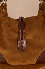 VICTOR CAMEL LEATHER TOTE BAG