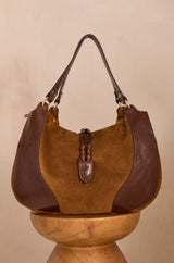VICTOR CAMEL LEATHER TOTE BAG