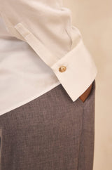 MALAGA ECRU SATIN SHIRT