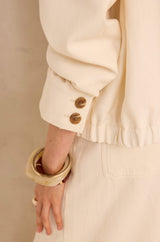 VINCE LONG SLEEVE COTTON BLEND JACKET