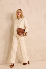 VINCE LONG SLEEVE COTTON BLEND JACKET