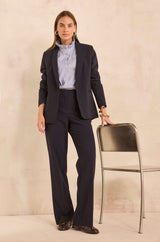 LOUISON NAVY WIDE TROUSERS