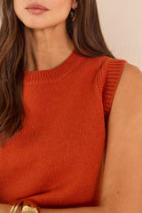 ANOUK PUMPKIN SLEEVELESS WOOL SWEATER