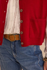 ARTHUR RED SLEEVELESS CASHMERE SWEATER
