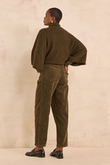 ROBINSON KHAKI CORDUROY TROUSERS