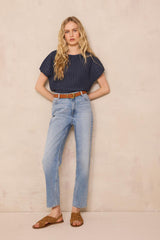 RIO LIGHT WASH MUM JEANS