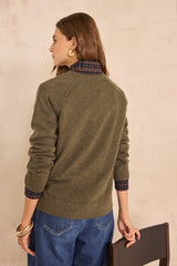 ARISTIDE KHAKI CASHMERE SWEATER