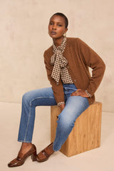 SPIRIT CHECKED VISCOSE BLEND BLOUSE