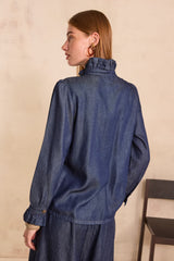 MILAN LONG SLEEVE DENIM BLOUSE