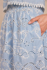 ORIZON EMBROIDERED COTTON SKIRT