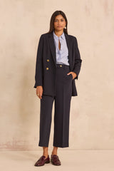 LOLA NAVY WIDE TROUSERS