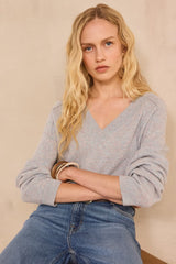 BARY GLACIER V-NECK CASHMERE SWEATER