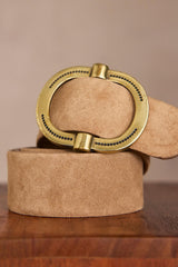 ELISE NATURAL WIDE LEATHER BELT