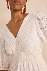 BIJOU EMBROIDERED LONG DRESS