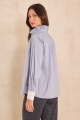 DOUCE STRIPED COTTON BLOUSE
