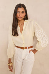 DARWIN EMBROIDERED LONG SLEEVE COTTON SHIRT