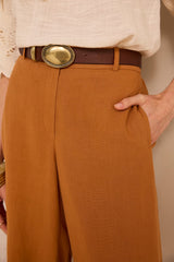 TAMINA WIDE LINEN BLEND TROUSERS