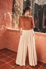 LOREEN TOFFEE SHORT SLEEVE COTTON T-SHIRT
