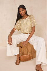 TARA WIDE COTTON TROUSERS