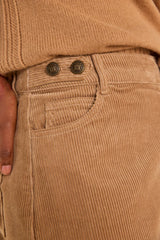 VAYA LIGHT CAMEL STRAIGHT CORDUROY SKIRT