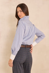 DOUCE STRIPED COTTON BLOUSE