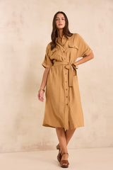 LAYANA SHORT SLEEVE SHIRT DRESS