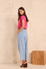 TINO WIDE CROPPED COTTON JEANS