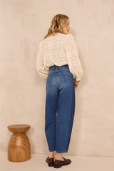 ROBINSON TWO-TONE COTTON BALLOON JEAN