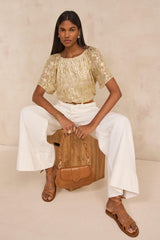 TARA WIDE COTTON TROUSERS