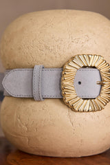 ELISA LIGHT BLUE 100% LEATHER BELT