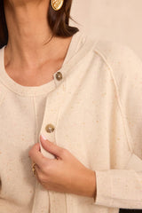 BILLY BIS CREAM CASHMERE CARDIGAN