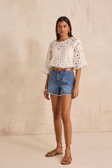 ROAN LIGHT WASH JEANS SHORTS