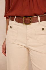 MAE WIDE COTTON BLEND TROUSERS