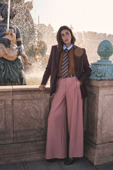 DAISY WIDE PLEATED TROUSERS