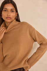 ARNOLD LIGHT CAMEL MIXED WOOL SWEATER