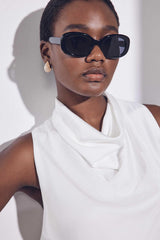 DORINE SLEEVELESS COWL NECK TOP