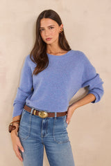 ALIZEE LAVENDER CASHMERE SWEATER