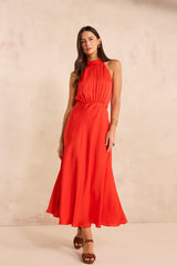 BEREY GERANIUM SLEEVELESS STRAIGHT DRESS