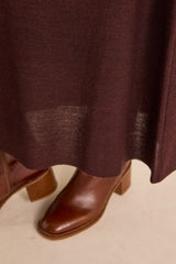 VIOLAINE BLENDED WOOL LONG SKIRT