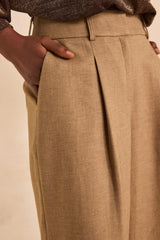 FLAUBERT HIGH-WAISTED BRONZE TROUSERS