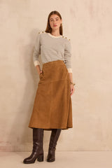 VALERIA SUEDE A-LINE SKIRT