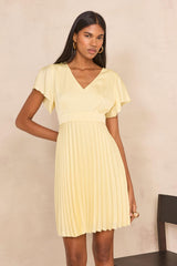 BILLINA PLEATED SHORT DRESS